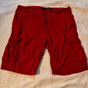 Active USA Men's Bold Red Cargo Shorts